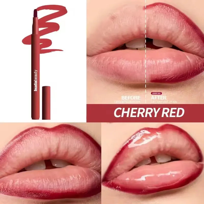 Velvet Brown Lip Liner Pencil Nude Matte Waterproof Non-stick Cup Cherry Red Lip Liner Lip Contour Pen Lipstick Makeup For Woman