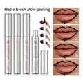 Waterproof Lip Liner Peel Off Tattoo Lipgloss Waterproof Long Lasting Matte Lip Tint Brown Contour Tear-off Lips Stain Cosmetic